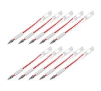 HOMSFOU Lot de 10 Stylos Marqueurs Imperméables Rouge pour Positionnement Sourcils, Pointe Fine Précise, Outil de Marquage Professionnel pour Maquillage et Tatouage, Usage Esthétique