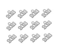 HOMSFOU Lot De 100 Breloques En Alliage Pour Création De Bracelets Et Pendentifs, Couleur Argenté Ancien, Diy Fête Du Nouvel An 2023, Accessoires Perles Artisanales, Présents De Noël Et Souvenirs