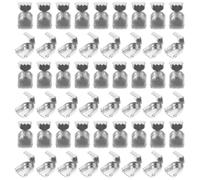 HOMSFOU Lot de 100 Clips de Lacets en Métal Inoxydable Argenté, Boucles à Lacets Autobloquantes sans Attache pour Chaussures de Sport et Baskets, Accessoires Pratiques Laçage Rapide