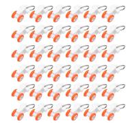 HOMSFOU Lot de 100 Poulies de Rail de Tringle à Rideaux 12 Mm en Plastique Robuste, Galets Coulissants pour Glissières de Rails de Rideaux, roulettes Stables et Silencieuses Adaptées