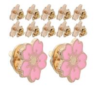 HOMSFOU Lot de 12 Broches Dessin Animé en Alliage, Épingles à Vêtements et Paquet à Dos, Décoration Kawaii Fleur de Cerisier Rose pour Filles, Accessoires Mode Japonaises, Pin's Uniforme