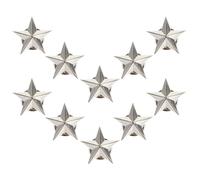 HOMSFOU Lot de 12 Épingles Pentagramme Argentées 3d, Badges Étoiles pour Vêtements et Chapeaux, Accessoires Vestimentaires Décoratifs pour Fêtes, Récompenses Scolaires et Artisanat