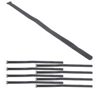 HOMSFOU Lot de 12 Sangles à Scratch Réglables pour Yoga et Fixation de Cargaison, Matériau Mixte Noir, Maintien Sécurisé et Organisation Pratique pour Divers Articles