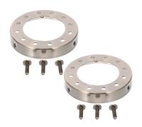 HOMSFOU Lot de 2 anneaux vintage en métal pour abat-jour avec vis de serrage filetées pour plafonnier - Finition bronze antique - Ventilation thermique pour un ajustement sûr et un éclairage