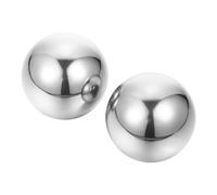 HOMSFOU Lot de 2 Balles de Massage en Acier Inoxydable Solides, Ballons de Fitness Mains, Boules de Roulage pour Assouplir Doigts et Articulations, Outil de Rééducation Manuel Pratique