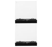 HOMSFOU Lot de 2 Boîtes D'exposition Carrées Noires 6,8 X 6,8 X 6,8 Cm pour Échantillons Minéraux, Boîte de Rangement Transparente pour Roches et Spécimens, Récipient D'affichage Stable