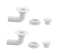 HOMSFOU Lot De 2 Bouchons De Vidange En Plastique Pour Réfrigérateur Et Congélateur Blanc