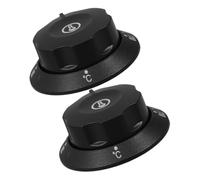 HOMSFOU Lot De 2 Boutons De Rechange Universels Pour Appareils Électroménagers Pour Friteuse Four Thermostat Cuisinière Plaque De Cuisson Gril Abs Noir