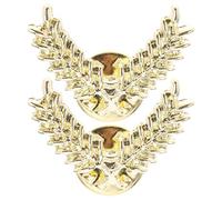 HOMSFOU Lot de 2 Broches en Métal Forme Épi de Blé Doré, Épingles de Col pour Chemise Habillée Homme, Décoration D’épingles à Nourrice, Accessoires pour Costumes et Sorties Formelles