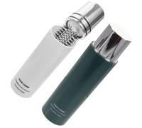 HOMSFOU Lot de 2 Brosses à Cheveux Enroulables Portables, Couleurs Ivoire et Vert Foncé, Brosse Démêlante et Séchante pour Femmes, Voyage et Brushing, Accessoire Coiffure Compact et Léger