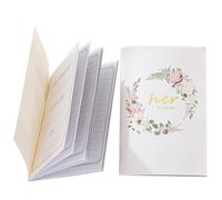 HOMSFOU Lot de 2 Carnets de Vœux de Mariage pour Lui, Papier Texturé Solide, Motif Floral Délicat, pour Fête de Mariage et Enterrement de Vie de Jeune Fille, Fournitures pour Couple,