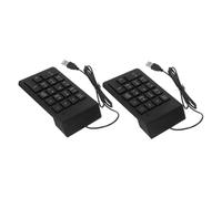 HOMSFOU Lot De 2 Claviers USB pour Banque Et Finance Pavé Numérique Pavé Numérique pour Ordinateur Portable en Plastique Noir
