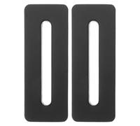 HOMSFOU Lot de 2 Couvercles Décoratifs Noirs en Métal pour Trop-plein de Lavabo Rectangulaire 5,3 X 2 X 1,9 Cm, Bouchons Étanches pour Évier Cuisine et Salle de Bain, Accessoire Pratique