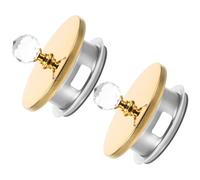 HOMSFOU Lot de 2 Couvercles en Acier Inoxydable Hermétiques pour Pichet à Eau Froide, Accessoires de Rechange Compatibles Bouilloire en Verre, Couvercle Pratique et Solide pour Bouteilles