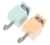 HOMSFOU Lot de 2 Crochets Muraux Autocollants de Souris Cartoon, 2 Pièces, Adhésifs sans Perçage, Décoratifs et Pratiques pour Suspendre Vêtements, Paquet, Clés, Rangement Maison
