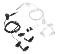 HOMSFOU Lot de 2 Écouteurs Étanches 35 MM Intra-Auriculaires Blanc et Noir Bouchons D’Oreille pour Natation Plongée et Sports Aquatiques Protection L’Eau pour Adultes