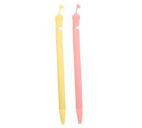 HOMSFOU Lot de 2 Étuis Anti-Perte en Silicone pour Stylet 1ère Génération, Protection Antichute et Antidérapante, Design Cartoon Ours, Couleurs Rose et Jaune, Accessoires pour Tablette