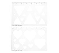 HOMSFOU Lot de 2 Gabarits de Découpe en Acrylique pour Défonceuse, Formes Cœur et Triangle, Guides de Menuiserie Précis, Outil de Modèle Multifonction pour Travail du Bois, Accessoires