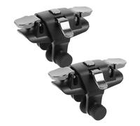 HOMSFOU Lot De 2 Manettes De Jeu Mobile Ergonomiques Avec Déclencheurs Haute Précision En Alliage De Zinc Et Abs Noir, Universelles Et Compatibles Smartphone Pour Jeux Mobiles Rapides Et Confortables