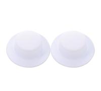 HOMSFOU Lot de 2 Mini Chapeaux Hauts Faits Maison en Tissu Laineux Blanc 17 Cm Pinces à Cheveux DIY, Accessoires Coiffure Créatifs pour Loisirs et Fêtes, Couvre-Chefs Décoratifs pour Jeux