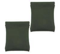 HOMSFOU Lot de 2 Mini Porte-Monnaie en Cuir PU Vert, Organisateur Multifonction pour Pièces et Cartes, Léger et Compact, pour Voyage, Travail et Usage Quotidien, Paquet à Main Femme