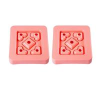 HOMSFOU Lot de 2 Moules à Mini-sandwich de Cœur, Plastique Solide Réutilisable, Accessoires Cuisine Sandwichs, pour Pique-niques et Préparation Culinaire Ludique