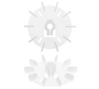 HOMSFOU Lot De 2 Pales De Ventilateur De Condenseur De Moteur Pièce De Rechange Pour Ventilateur De Refroidissement De Moteur Hélice De Condenseur Blanc