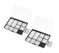HOMSFOU Lot de 2 Palettes de Maquillage Vides 10 Compartiments Palette de Fards à Paupières Vide Magnétique avec Couvercle Transparent Rangement Compact pour Maquillage Yeux Voyage Fard