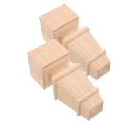 HOMSFOU Lot de 2 pieds de meubles de rechange en bois massif pour canapé, commode, bureau, facile à installer, stable, antidérapant, support de style scandinave