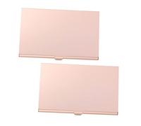 HOMSFOU Lot de 2 Porte-Cartes en Alliage d'Aluminium Organisateur d'affaires Portable Étui Élégant Support pour Entreprise pour Cartes de Crédit et d'Identité