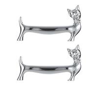 HOMSFOU Lot de 2 porte- Gentleman chat - Fourchette - Étagère à vaisselle - Support de pour chat - Support de cuillère de cuisine - Couteau - Banc à couteaux - Alliage Chine
