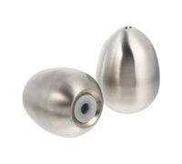 HOMSFOU Lot de 2 Pots à Épices en Acier Inoxydable Argenté Forme Œuf, Multi-usages et Faciles à Nettoyer, pour Farine et Poivre Cuisine