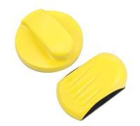 HOMSFOU Lot de 2 supports de disque de ponçage en polyuréthane avec crochet et boucle arrière pour polissage manuel et ponçage à sec humide - Outil abrasif léger pour le travail du bois et la finition