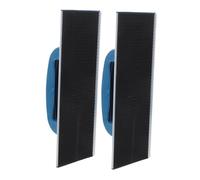 HOMSFOU Lot de 2 supports de papier abrasif d'angle court avec poignée ergonomique auto-adhésive en aluminium pour cloison sèche, bois, métal, ponçage léger, outil abrasif