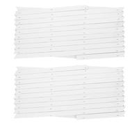 HOMSFOU Lot de 2 Treillis en Bois Extensibles Blancs H44 Cm - Panneaux Muraux pour Plantes Grimpantes, Treillis de Clôture Modulable pour Jardin et Décoration Extérieure, Support