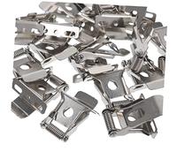 HOMSFOU Lot de 20 Clips à Ressort pour Fixations de Lampes Encastrées, Pinces de Retenue en Acier, Compatibles Spots LED et Panneaux Lumineux, Installation Plafond Encastré, Usage