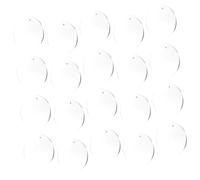 HOMSFOU Lot de 20 Disques Acryliques Ronds Transparent pour Porte-Clés DIY Artisanat Étiquettes Décoratives Matériaux Solide 7.5Cm Bricolage Artisanat