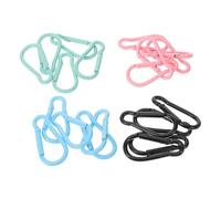 HOMSFOU Lot de 20 Mousquetons en Aluminium Colorés pour Bijoux DIY Fermoirs de Sécurité Multicolores Accessoires d'Escalade Pratiques pour Camping et Randonnée