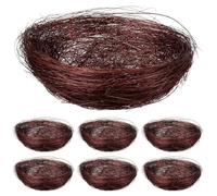 HOMSFOU Lot de 20 Nids d'oiseaux Artificiels en Fibres de Jute Marron, Décorations de Nids pour Plats Froids et Accessoires Photo, Abris Faits Main pour Décoration Intérieure et Ornements