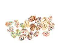 HOMSFOU Lot De 20 Pendentifs Coquillages Colorés Diy Pour Femme, Matériaux Naturels Légers, Style Aléatoire, Bijoux Soi-même, Boucles D’oreilles Et Bracelets D’été, Création Artisanale