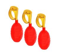 HOMSFOU Lot de 3 Anneaux de Pulvérisation d'eau Rouges Jouets à Jet d'eau pour Farces du 1er Avril Bagues Arroseur Farce pour Garçon et Filles et Adultes et Attrape Divertissement Festif