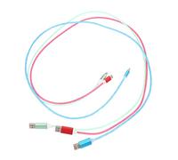 HOMSFOU Lot De 3 Câbles De Charge USB Type-c LED TPE pour Téléphone Portable, Résistants à l'usure, Lumineux, pour Usage Voyage Et Bureau, Coloris Bleu, Vert Et Rouge