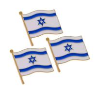 HOMSFOU Lot de 3 Épinglettes Drapeau Israélien en Métal, Broches Patriotique Légères pour Vêtements et Accessoires, Insigne pour Fêtes et Événements, Pin's Israël Solide et Décoratif