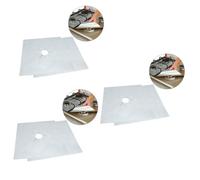 HOMSFOU Lot De 3 Feuilles De Universelles Pour Plaques De Cuisson À Gaz Revêtements Antiadhésifs Pour Four Trous Prédécoupés Pour Brûleur À Gaz 2 Pièces X 3