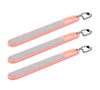 HOMSFOU Lot de 3 Mini Limes à Ongles Chaîne, Ensemble de Tampons Abrasifs Portables pour Manucure et Pédicure, Outils Compacts pour Lisser et Modeler les Ongles à Domicile Salon, Kit