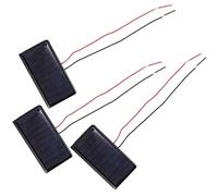 HOMSFOU Lot de 3 Mini Panneaux Solaires 5 V 60 Ma Câble, Modules Photovoltaïques Compacts pour Chargeur Diy, Panneau Solaire Extérieur Portable, pour Camping et Projets Bricolage