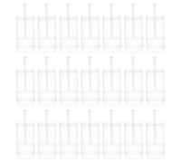 HOMSFOU Lot de 30 Moules à Gâteaux Ronds à Pousser en Polypropylène Transparent, Supports à Gâteaux Pops Réutilisables pour Pâtisserie, pour Anniversaires et Fêtes, Contenants à Poussée