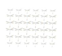 HOMSFOU Lot de 36 Stickers Muraux Libellule 3D Argentés Décoration Murale Imitation Libellule Réaliste Autocollants Décoratifs pour Intérieur Loisirs Créatifs et Embellissement de