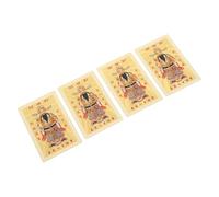 HOMSFOU Lot de 4 Amulettes Tai Sui 2026 en Cuivre Double Face - Carte de Bénédiction Porte-clés de Voyage Sécurisé pour Richesse, Protection et Chance Selon Zodiaque Chinois Année