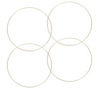 HOMSFOU Lot de 4 Anneaux en Fer Doré 35 Cm pour Décorations Mariage et Fêtes, Cerceaux Floraux DIY, Cadres de Couronne Murale Polyvalents pour Attrape-rêves et Centres de Table